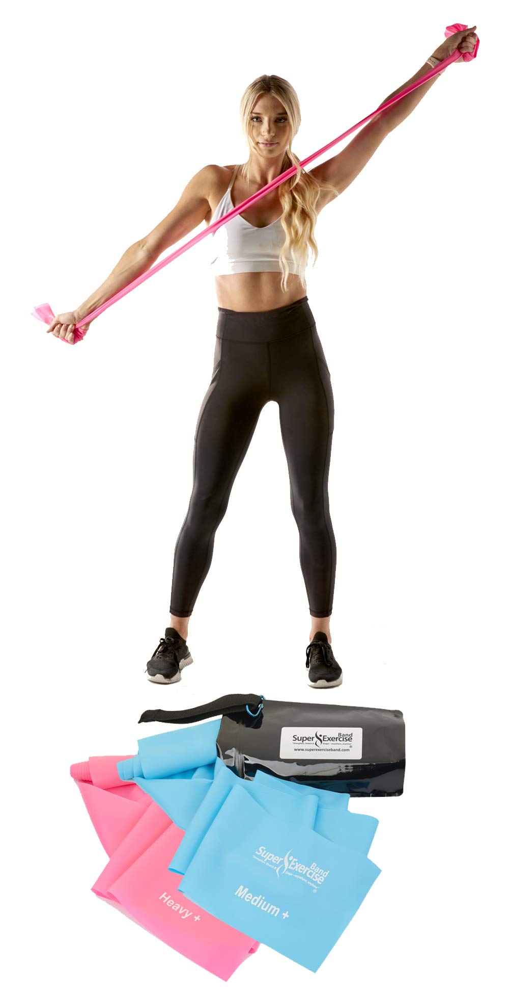 Resistance Bands for Working Out | 7Ft Long Resistance Bands |Super Exercise Bands with Carry Pouch and Door Anchor I Latex Free Workout Bands Including an Exclusive Workout App and E-Book