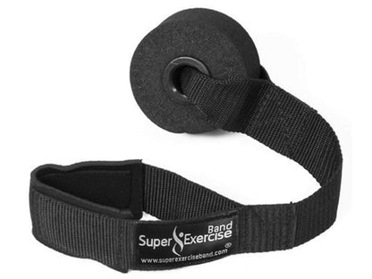 Super Exercise Band USA Heavy Duty 15" Long Door Anchor Attachment. Thick Anchor Wheel to Protect Door and Neoprene Padded Loop to Protect Resistance Bands. Plus Stretch Band E-Book.
