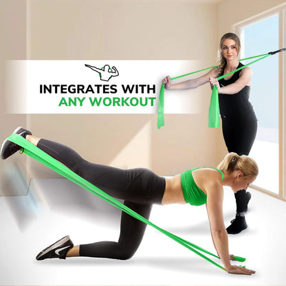 Resistance Bands for Working Out | 7Ft Long Resistance Bands |Super Exercise Bands with Carry Pouch and Door Anchor I Latex Free Workout Bands Including an Exclusive Workout App and E-Book