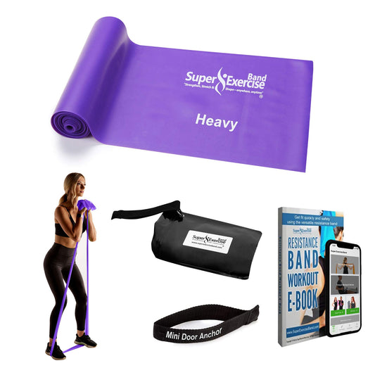 Resistance Bands for Working Out | 7Ft Long Resistance Bands |Super Exercise Bands with Carry Pouch and Door Anchor I Latex Free Workout Bands Including an Exclusive Workout App and E-Book
