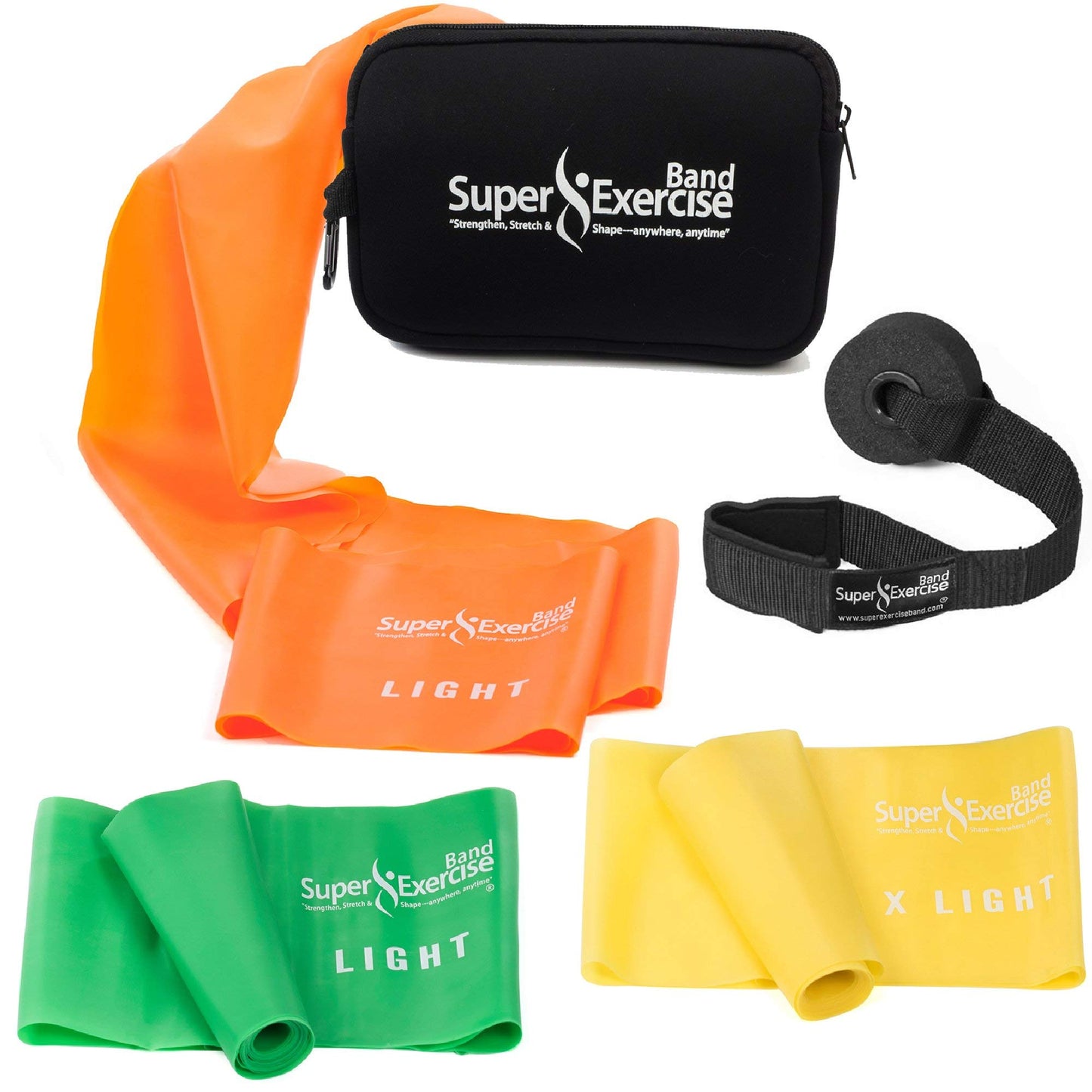 Resistance Bands for Working Out | 7Ft Long Resistance Bands |Super Exercise Bands with Carry Pouch and Door Anchor I Latex Free Workout Bands Including an Exclusive Workout App and E-Book