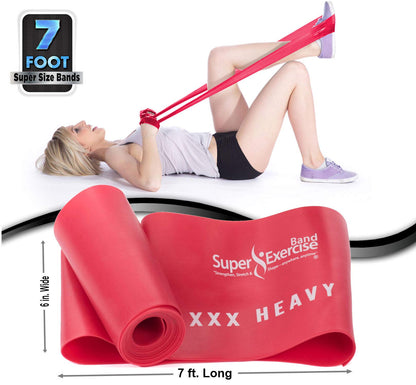 Resistance Bands for Working Out | 7Ft Long Resistance Bands |Super Exercise Bands with Carry Pouch and Door Anchor I Latex Free Workout Bands Including an Exclusive Workout App and E-Book