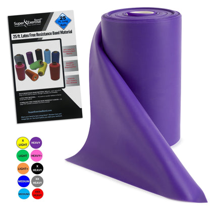 Purple Resistance Band Bulk Roll – Heavy Strength, Latex Free (50 ft)