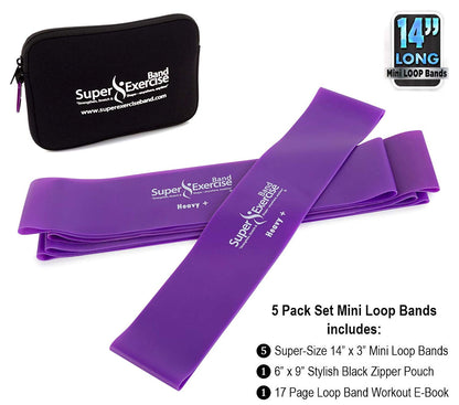 Raciness Loop Band Set of Five, Resistance Bands Exercise, Elastic Loop  Bands of Differect Resistance Levels, Resistance Loop Band