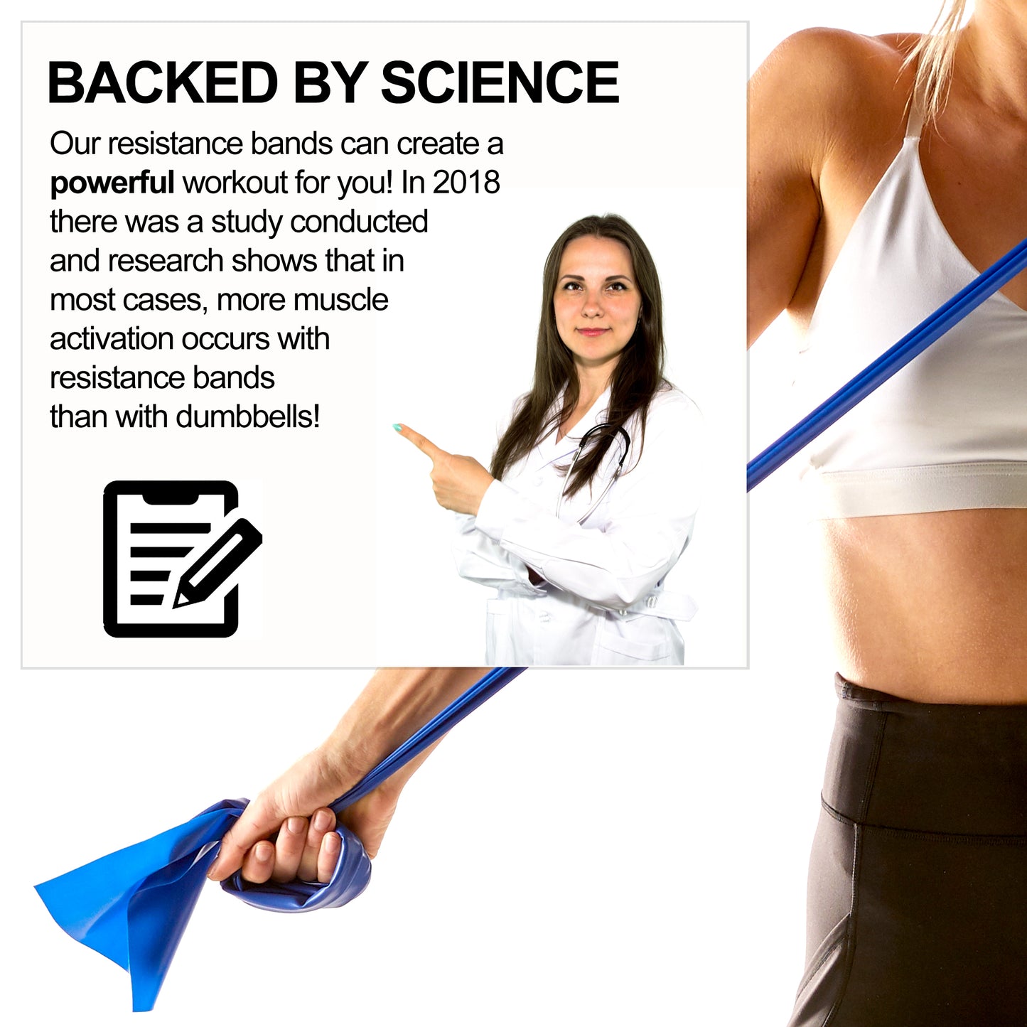Blue 24-Yard Resistance Band Bulk Roll. Intermediate Level 2. Includes Dispenser Box. - Super Exercise Band