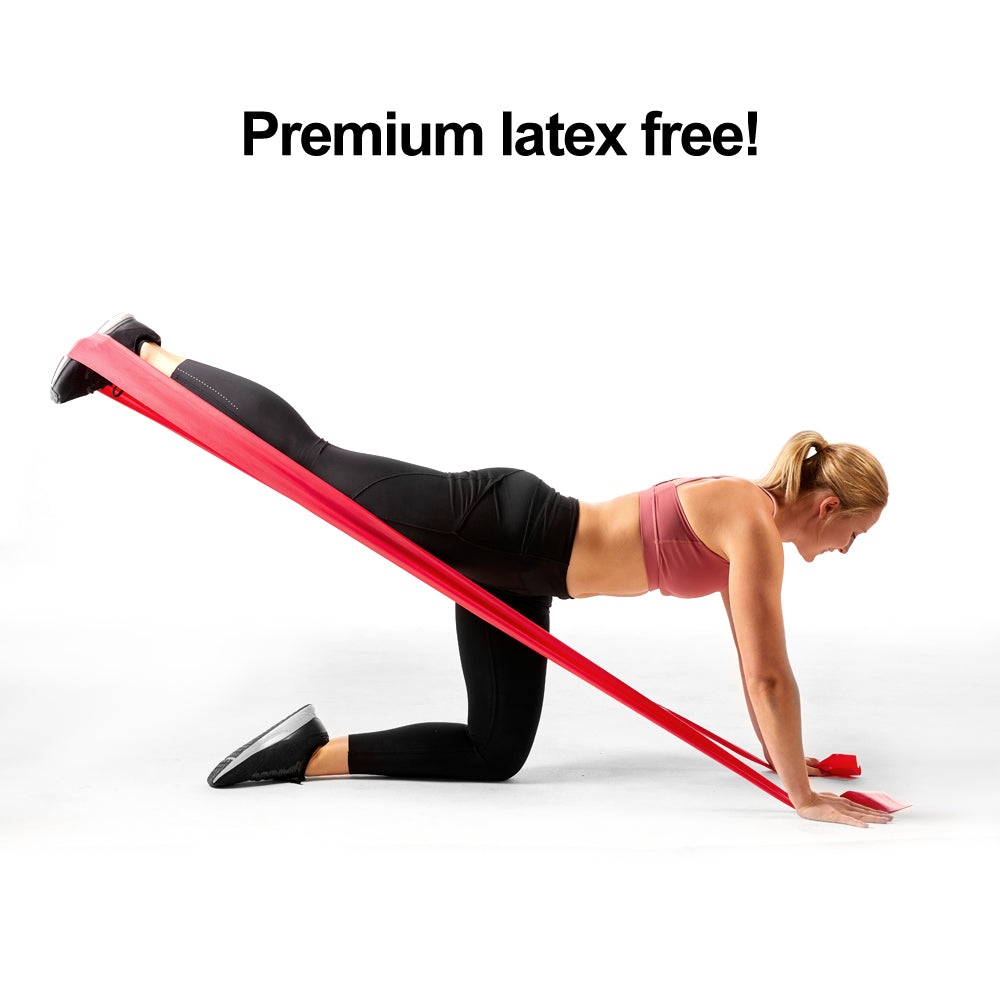 Red 24-Yard Resistance Band Bulk Roll. Beginner Level 2. Includes Dispenser Box. - Super Exercise Band